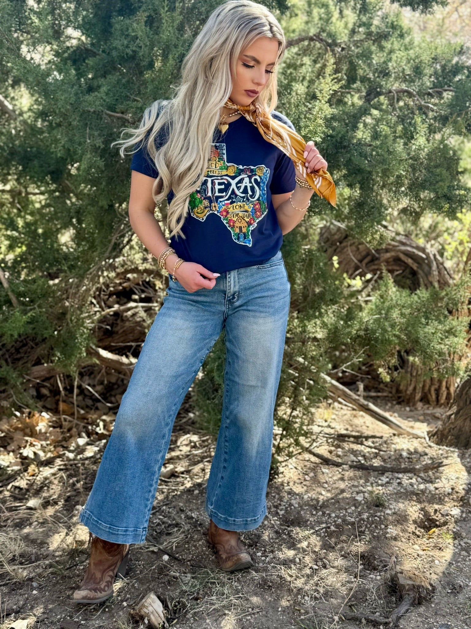 Callie Ann Stelter God Bless Texas Tee