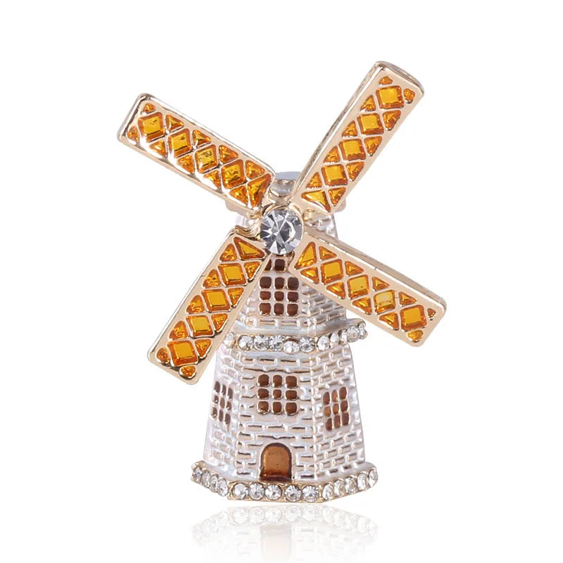 hot selling fashion female windmill brooch elegant women's fashion pins jewelry