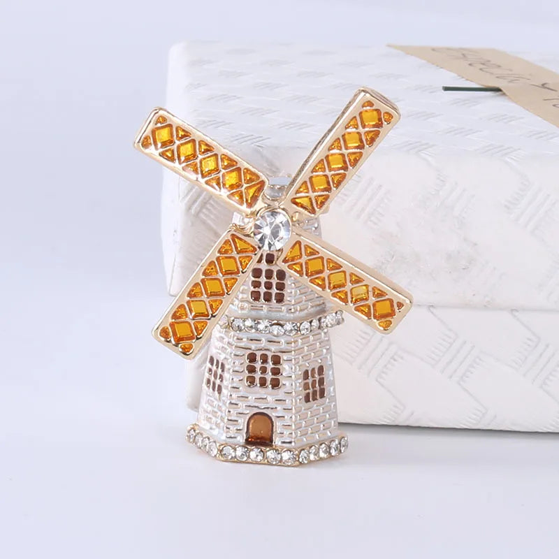 hot selling fashion female windmill brooch elegant women's fashion pins jewelry