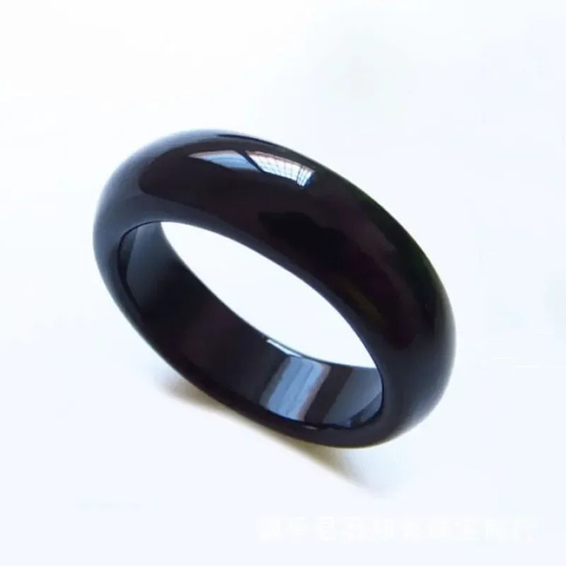 2PC Retro Natural Chalcedony Hand-carved Jade Ring Fashion Jewelry Gift Jade Rings Various Colors Daily Wear Jewelry 16-18mm