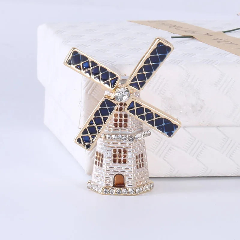 hot selling fashion female windmill brooch elegant women's fashion pins jewelry