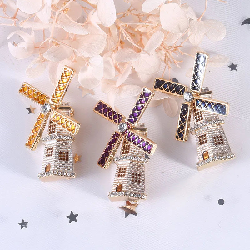 hot selling fashion female windmill brooch elegant women's fashion pins jewelry